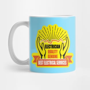 Genuine Quality Best Electrician Sticker Design for Electricians and Electrical workers Mug